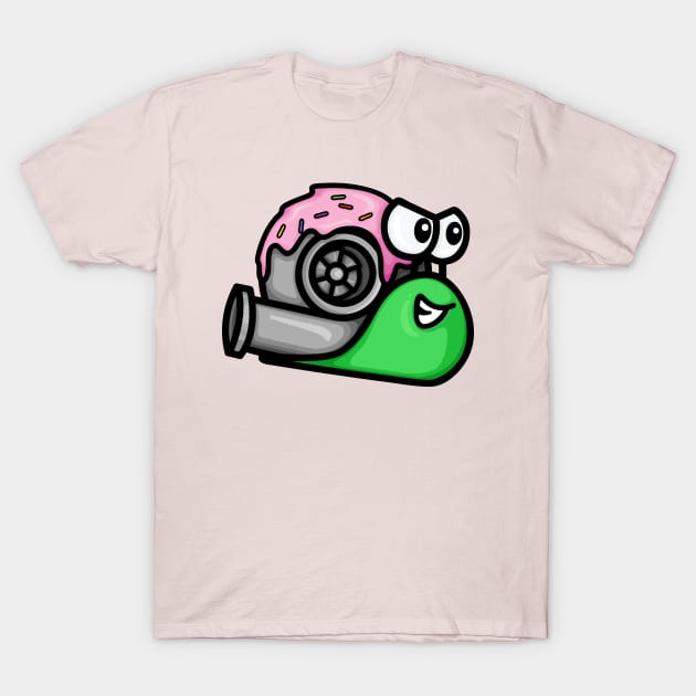 Turbo Snail - Blue and Pink Donut T-Shirt by hoddynoddy